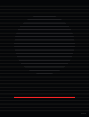 Grey circle hidden by stripes