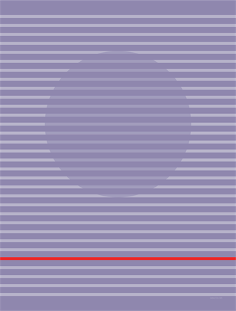Purple circle hidden by stripes